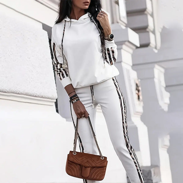 ROXIE ANIMAL PRINT STRIPE TRACKSUIT