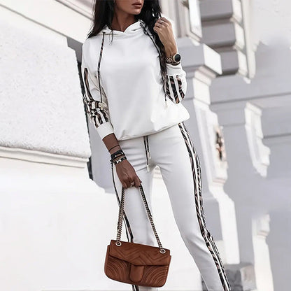 ROXIE ANIMAL PRINT STRIPE TRACKSUIT