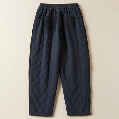DIAMOND-QUILTED INSULATED HAREM PANTS