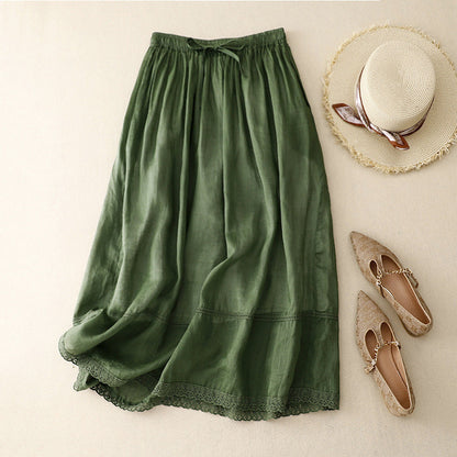 RACHEL LINEN SKIRT
