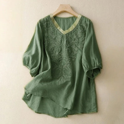 RITA LINEN BLOUSE