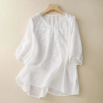 RITA LINEN BLOUSE